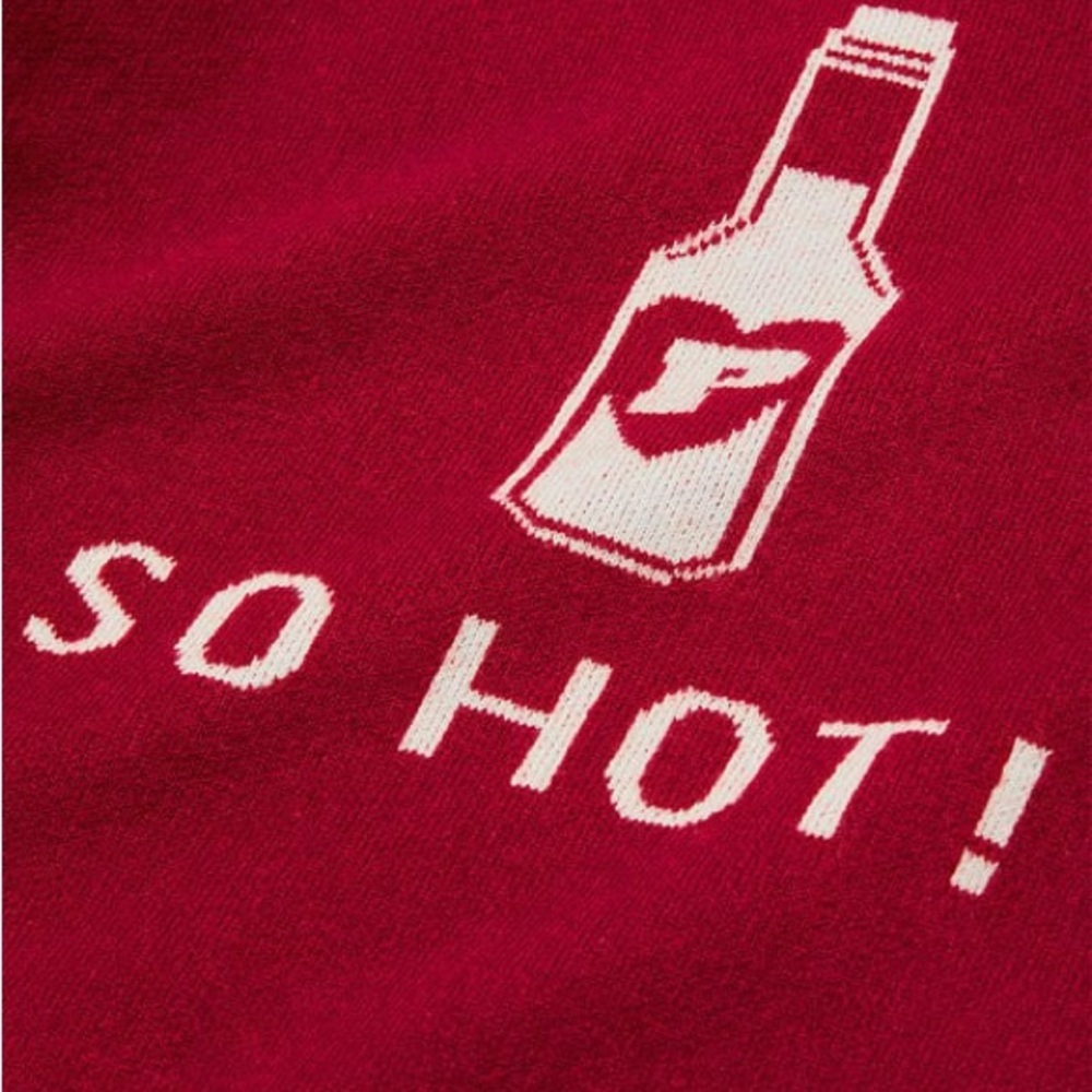 PINK Victoria's Secret Red 'So Hot!' Crewneck Sweater S - Picture 4 of 8